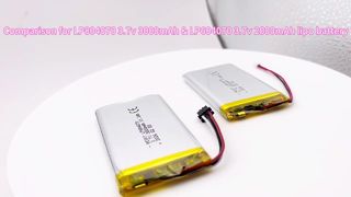 Cellules de batterie lipo 604070 3.7v 2000mAh VS 804070 3.7v 3000mAh