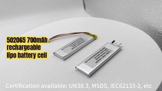 Batterie rechargeable LP502065 3.7V 700mAh cellule de batterie lipo avec 10K NTC