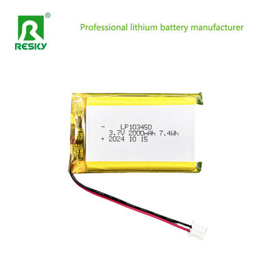 acheter Pack de batterie polymère au lithium prismatique 103450 3.7V 1800mAh 2000mAh Pour les gants chauffés online manufacture