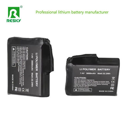 acheter 1S1P Batterie au lithium chauffée 3.7V 3000mAh Batterie électrique au lithium-ion pour chapeau chauffé online manufacture