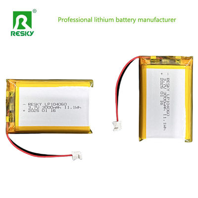 acheter 500 cycles Lipo batterie 104060 3000mAh 33.3wh 3.7V 11.1V online manufacture