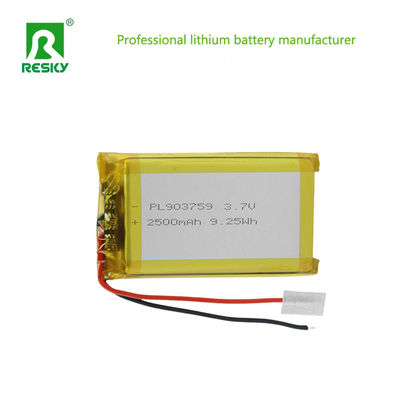 acheter Piles rechargeables 903759 3.7v 2500mAh 9.25wh Cellule de batterie au lithium solaire pour appareil de beauté fabrication en ligne