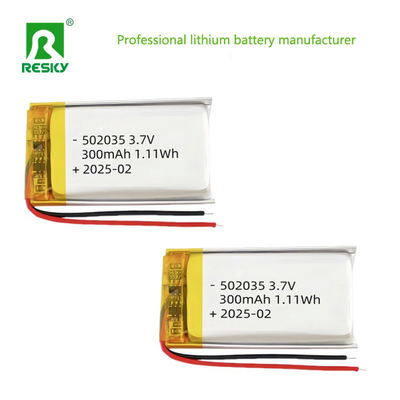 acheter Cellule de batterie au lithium 502035 3,7 V 300 mAh rechargeable solaire Li-Polymère pour écouteurs Bluetooth fabrication en ligne