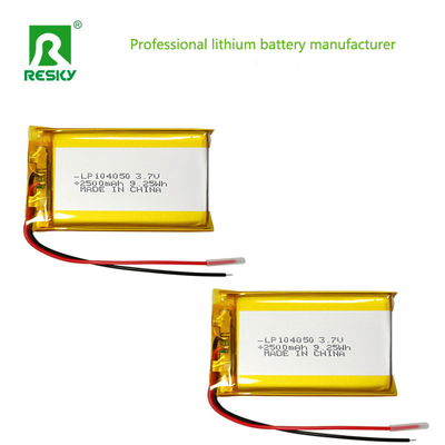 acheter Batterie Li-Ion 104050 3.7v 7.4v 2500mAh 9.25wh Batterie lithium polymère rechargeable pour aides auditives fabrication en ligne