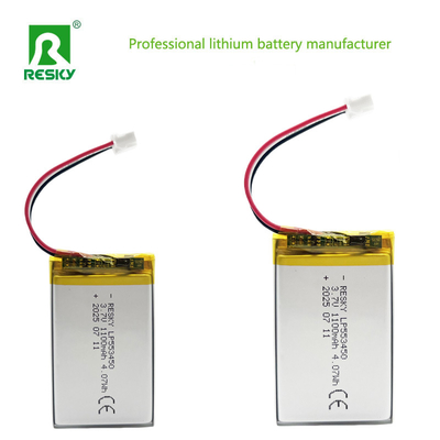 acheter Batterie au lithium polymère 553450 3.7V 7.4V 1100mAh 1200mAh Pour appareils photo et projecteurs fabrication en ligne