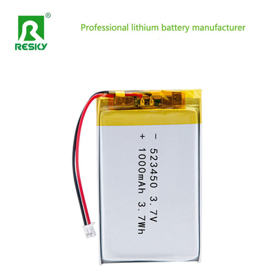 acheter Cellule de batterie au lithium de puissance 523450 3,7 V 1000 mAh 3,7 Wh batterie lithium polymère rechargeable fabrication en ligne