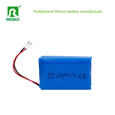 acheter LP803450 2P 3.7V 3000mAh 11.1wh Batterie lithium polymère rechargeable pour traceur GPS fabrication en ligne