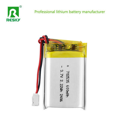 acheter Cellule de batterie solaire Lipo LP702535 3,7 V 600 mAh 2,22 Wh batteries au lithium rechargeables pour haut-parleur fabrication en ligne