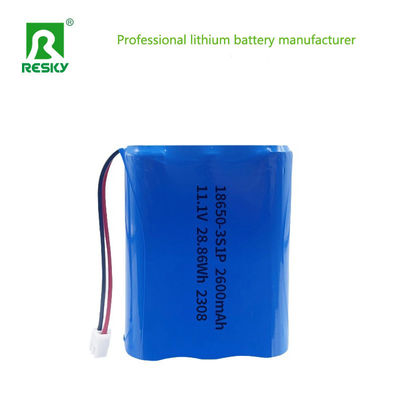 acheter 18650 Batteries 11.1V 3s 2600mAh 28.86wh Rechargeable Li-ion Lithium Ion Battery Pack fabrication en ligne