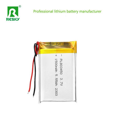 acheter Flat Power Lithium Battery Cell 803450 3.7v 1500mAh 5.55wh Rechargeable Lipo Polymer Battery Pack fabrication en ligne