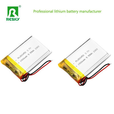 acheter Square Lipo Battery Cell 803450 3.7v 1500mAh 5.55wh Solar Rechargeable Lithium Polymer Battery fabrication en ligne