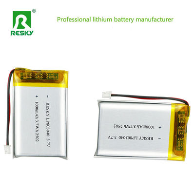 acheter Rechargeable Lipo Lifepo4 Batteries 803040 3.7v 1000mAh 3.7wh Solar Lithium Polymer Battery Cell fabrication en ligne