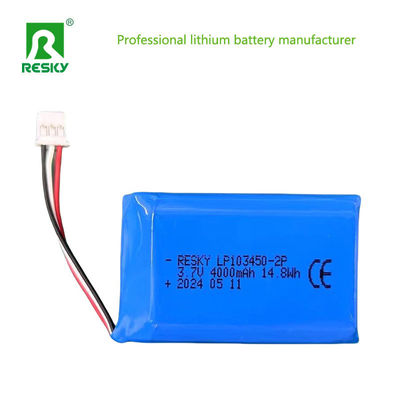 Batterie rechargeable au lithium polymère 103450 2p 4000mAh 3.7V Pour les appareils de téléphonie mobile