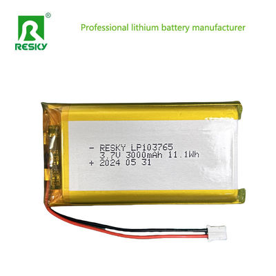 Cellule de batterie au lithium polymère 103765 3.7V 3000mAh 11.1wh Petit produit numérique
