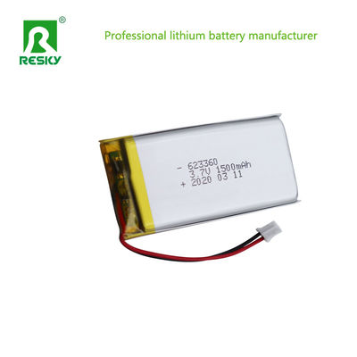 Cellule de batterie polymère au lithium rechargeable à plat 1500mAh 603060 3.7v Pour haut-parleur Bluetooth