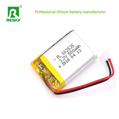 Cellule de batterie au lithium polymère carré 602535 3.7V 4.2V 400mAh Pour montre intelligente