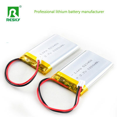Celle de batterie rechargeable au lithium polymère 523450 1000mAh Pour l'instrument de communication