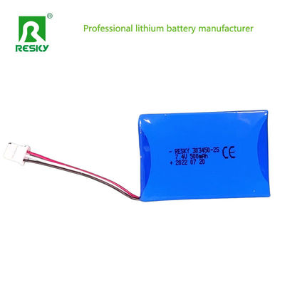 303450 Li Polymer Battery Pack 7.4V 500mAh Pour l'éclairage d'urgence