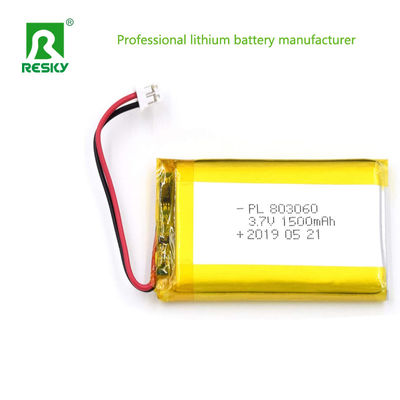 Cellule de batterie polymère au lithium prismatique 803060 3.7V 1500mAh 5.55wh Pour localisateur d'animaux de compagnie