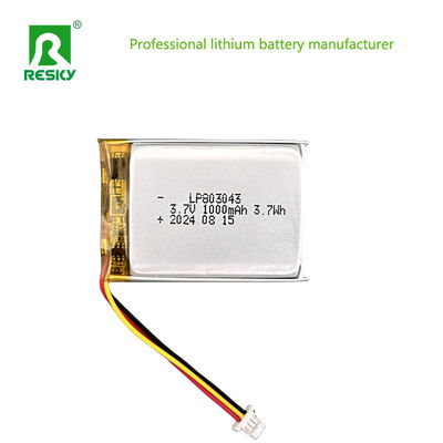 Pouch Cellule solaire de batterie au lithium polymère 803040 3,7V 1000mAh 3,7wh Puissance