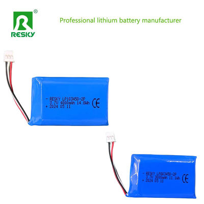 Piles de lithium polymère plat 803450 2p 3.7V 1500mAh 3000mAh Piles de puissance