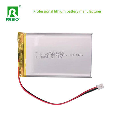 Celle de batterie au lithium polymère Lipo 105080 3.7V 5000mAh Pour la machine de commande