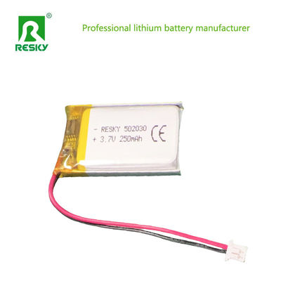 Cellule de batterie au lithium polymère Lipo 502030 3.7v 250mAh Pour haut-parleur Bluetooth