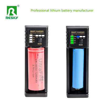 Chargeur de batterie rechargeable au lithium-ion 1 fente 5V 2A Pour 18650 26650 18500 batterie