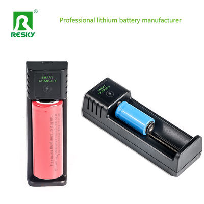 1 chargeur de batterie cylindrique à fente pour batterie rechargeable au lithium LiFePO4 18650 26650 21700