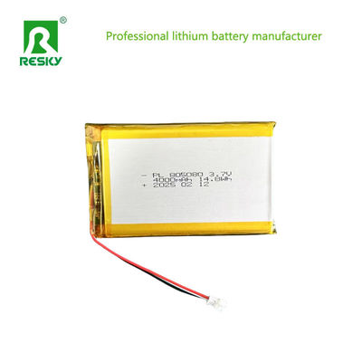 Batterie électrique 805080 3.7V 4000mAh 14.8wh Batterie au lithium-ion rechargeable