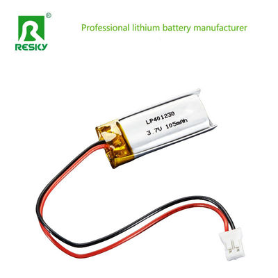 Puissance Lipo Batterie 401230 3.7v 105mAh Batterie rechargeable au lithium-ion polymère Pour montre intelligente