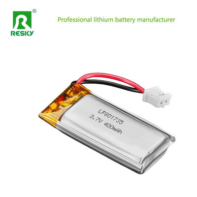 Cellule solaire au lithium 801735 3.7v 400mAh Batterie polymère à ion lithium rechargeable