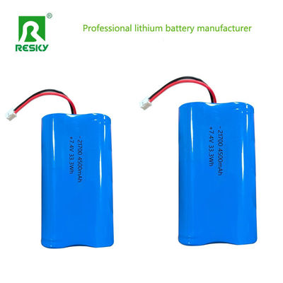 Cellule au lithium 21700 7.4v 5000mAh 18.5wh Batterie rechargeable au lithium pour la lumière solaire