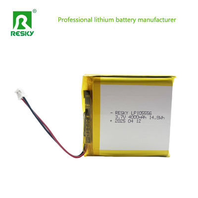 Cellule à ions de lithium 105556 3,7v 4000mAh 14,8wh Batterie polymère à ions de lithium rechargeable