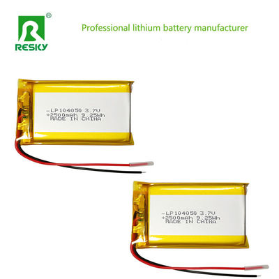 Batterie Li-Ion 104050 3.7v 7.4v 2500mAh 9.25wh Batterie lithium polymère rechargeable pour aides auditives