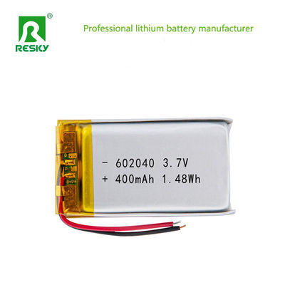 Cellule de batterie lithium polymère rechargeable 602040 400mAh 450mAh 3.7V batterie lipo