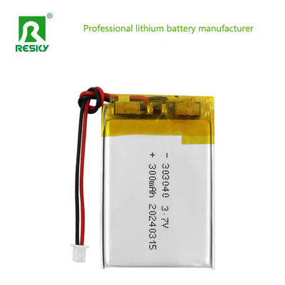 Lithium Polymer Battery Cell 3.7V 303040 300mAh 1.11wh Rechargeable Lipo Battery For LED Lamp