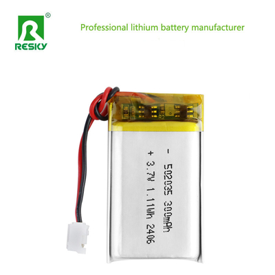 Lithium Ion Polymer Battery Cell 502035 3.7v 300mAh 350mAh 1.11wh Rechargeable Batteries