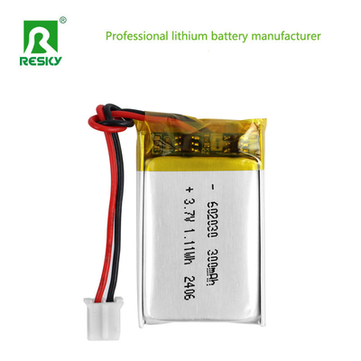 Rechargeable Li-Polymer LP602030 3.7v 300mAh 1.11wh Battery Cell For Smart Wearables